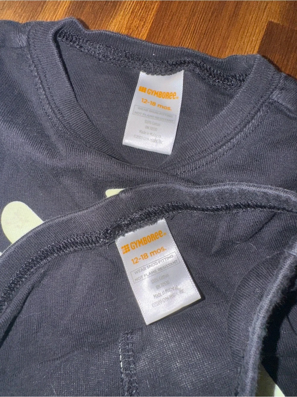 🎃 Gymboree Glow-in-the-Dark Skeleton Halloween Pajamas — 12–18 Months